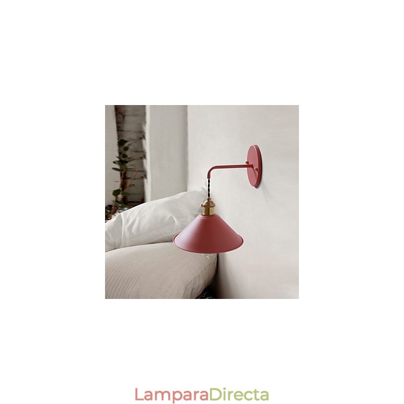 Lámpara de pared con bombillas industriales de tamaño pequeño, estilo vintage retro, de metal, para pasillo
