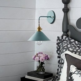 Lámpara de pared con bombillas industriales de tamaño pequeño, estilo vintage retro, de metal, para pasillo