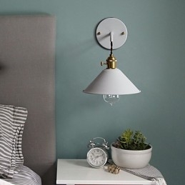 Lámpara de pared con bombillas industriales de tamaño pequeño, estilo vintage retro, de metal, para pasillo