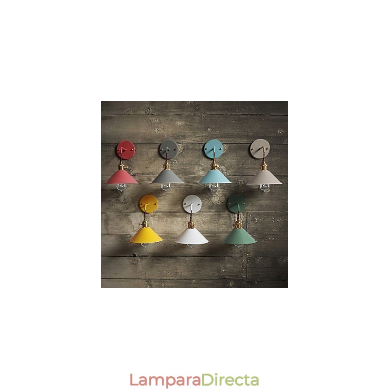 Lámpara de pared con bombillas industriales de tamaño pequeño, estilo vintage retro, de metal, para pasillo