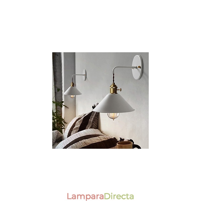 Lámpara de pared con bombillas industriales de tamaño pequeño, estilo vintage retro, de metal, para pasillo