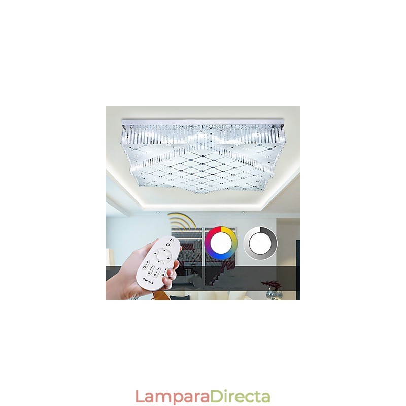 Lámpara de techo de cristal moderna y contemporánea de metal