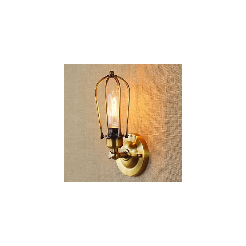 Apliques de pared con luz ambiental estilo mini, estilo retro campestre, con galvanoplastia, sencillos y vintage.