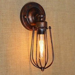 Apliques de pared con luz ambiental estilo mini, estilo retro campestre, con galvanoplastia, sencillos y vintage.