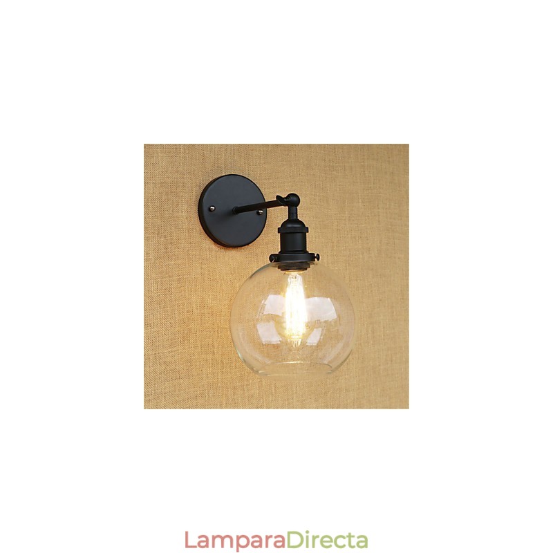 Apliques de pared con luz ambiental y protección ocular de estilo mini con pintura retro campestre