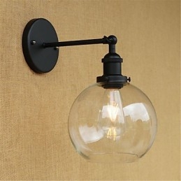 Apliques de pared con luz ambiental y protección ocular de estilo mini con pintura retro campestre
