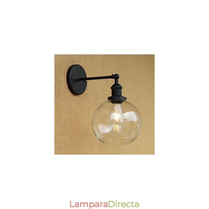 Apliques de pared con luz ambiental y protección ocular de estilo mini con pintura retro campestre