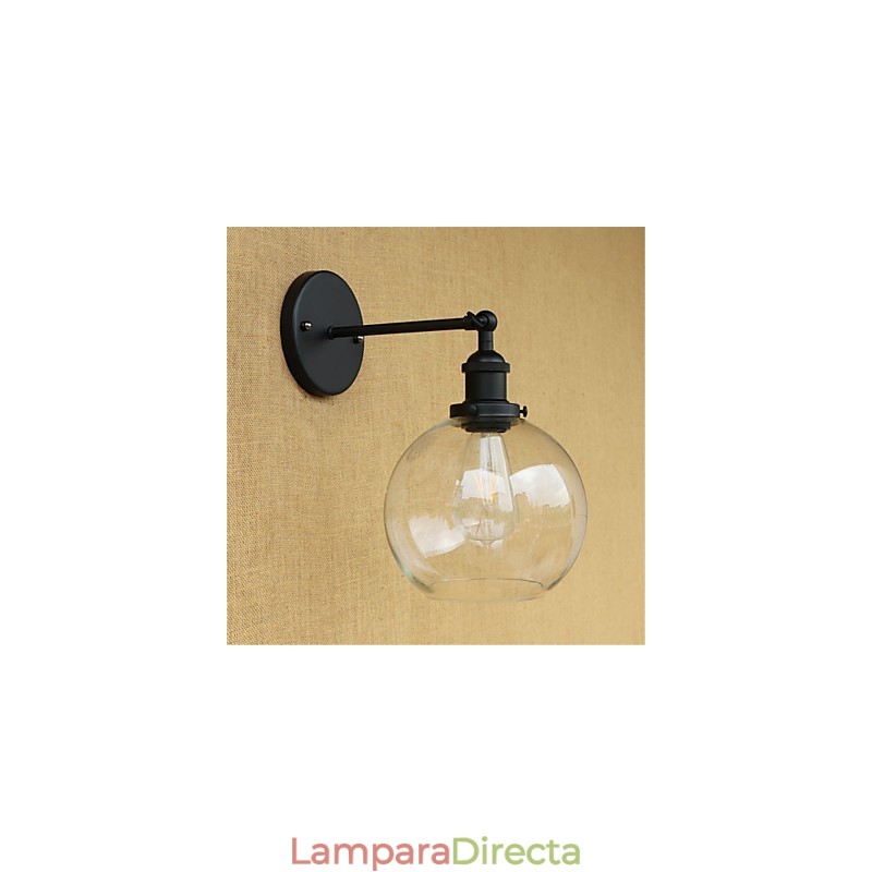 Apliques de pared con luz ambiental y protección ocular de estilo mini con pintura retro campestre
