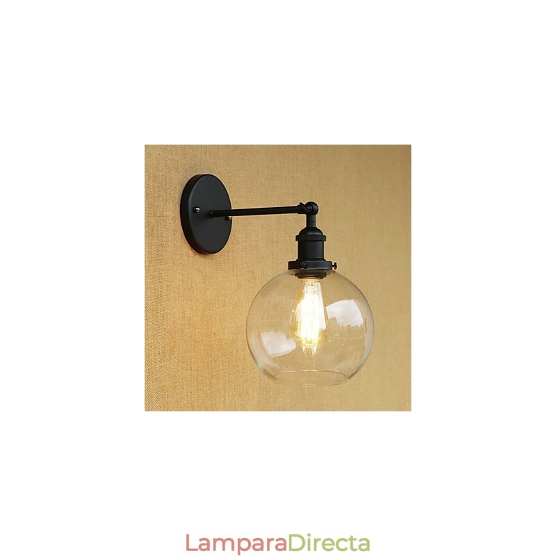 Apliques de pared con luz ambiental y protección ocular de estilo mini con pintura retro campestre
