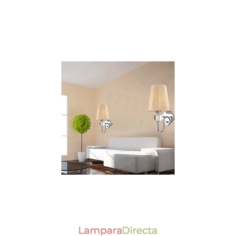 Apliques de pared modernos, contemporáneos, con iluminación ascendente y acabado galvanizado