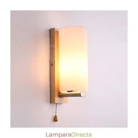 Aplique de pared con luz ambiental de estilo mini, novedoso, con protección para los ojos, de madera de troncos, para dormitorio y mesita de noche. Aplique de pared con luz ambiental de estilo mini, novedoso, con protección para los ojos, de madera de troncos, para dormitorio y mesita de noche.
