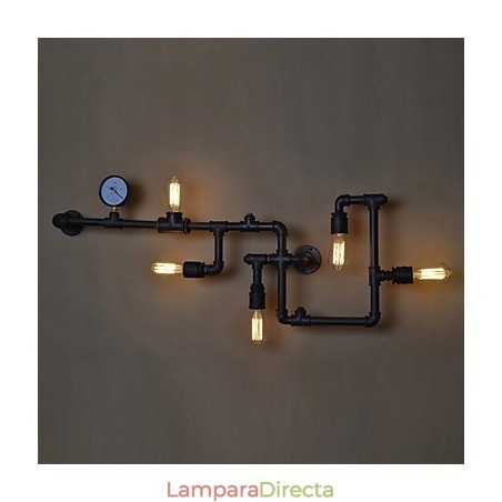 Lámparas de pared industriales tipo loft, apliques de pared Edison antiguos con bombillas, lámpara de pared de tubo vintage para iluminación de sala de estar. Lámparas de pared industriales tipo loft, apliques de pared Edison antiguos con bombillas, lámpara de pared de tubo vintage para iluminación de sala de estar.