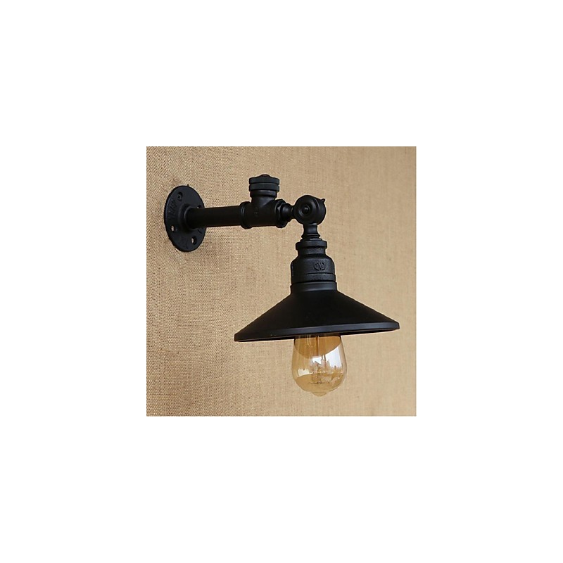 Apliques de pared con luz ambiental de estilo rústico tipo cabaña.