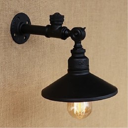 Apliques de pared con luz ambiental de estilo rústico tipo cabaña.