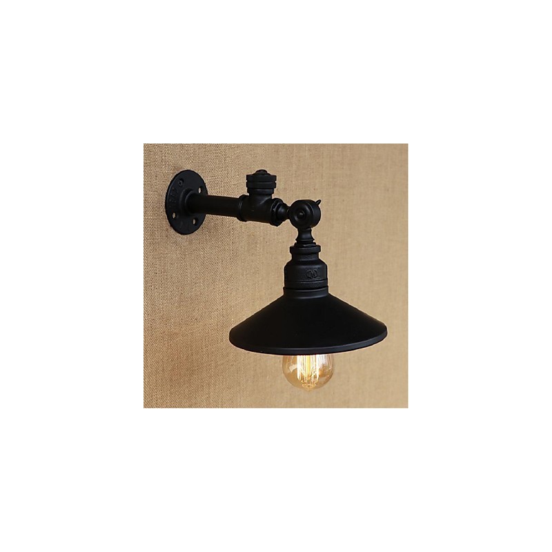 Apliques de pared con luz ambiental de estilo rústico tipo cabaña.