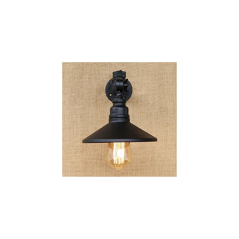 Apliques de pared con luz ambiental de estilo rústico tipo cabaña.