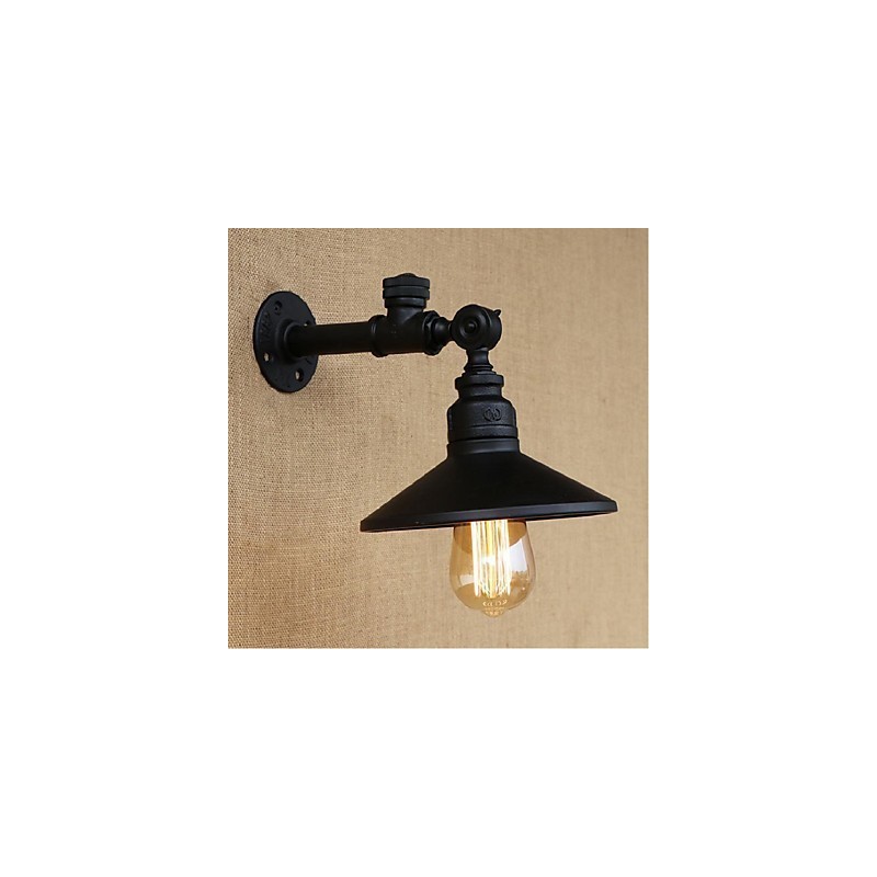 Apliques de pared con luz ambiental de estilo rústico tipo cabaña.