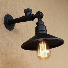 Apliques de pared con luz ambiental de estilo rústico tipo cabaña.