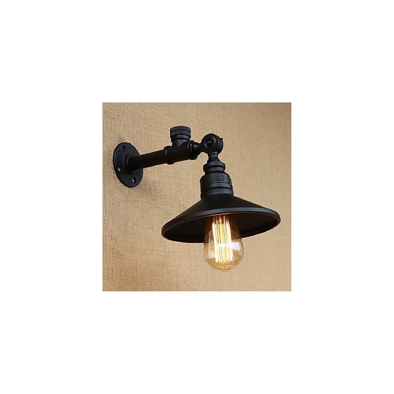 Apliques de pared con luz ambiental de estilo rústico tipo cabaña.