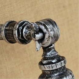 Lámpara de pared estilo industrial estilo nórdico con tubería de agua, color plateado