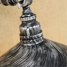 Lámpara de pared estilo industrial estilo nórdico con tubería de agua, color plateado
