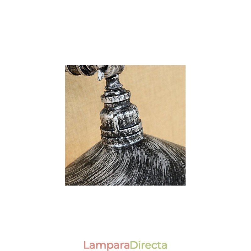 Lámpara de pared estilo industrial estilo nórdico con tubería de agua, color plateado