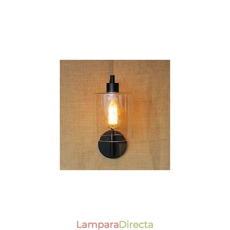 Lámpara de ambiente de brazo oscilante con acabado rústico de óxido negro estilo Lodge Country.