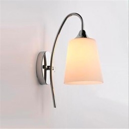 Lámpara de pared minimalista moderna de cristal para mesita de noche, pasillo o habitación de hotel.