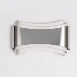 Aplique de pared con luz ambiental integrada, moderno y contemporáneo, cromado