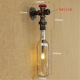 Lámpara de pared de agua ámbar con interruptor