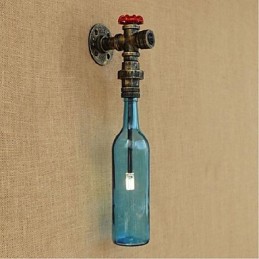 Interruptor de pared con lámpara de pared tipo botella de agua