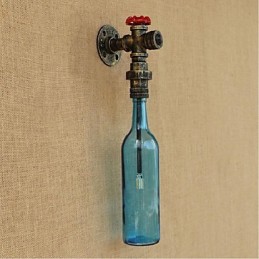 Interruptor de pared con lámpara de pared tipo botella de agua