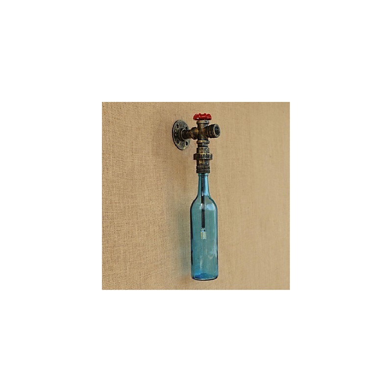Interruptor de pared con lámpara de pared tipo botella de agua