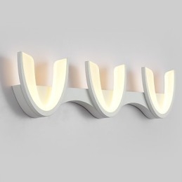 Pintura contemporánea moderna para apliques de pared con luz ambiental.