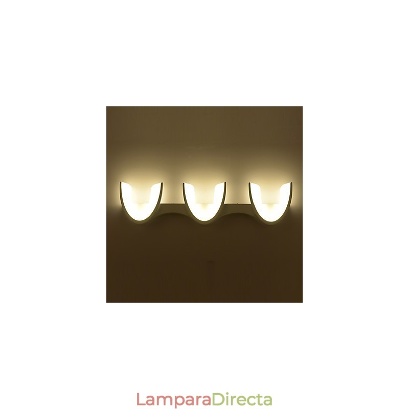 Pintura contemporánea moderna para apliques de pared con luz ambiental.