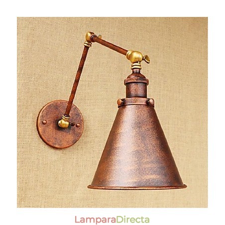 Aplique de pared plegable retráctil nostálgico retro creativo de medio óxido con brazo largo Aplique de pared plegable retráctil nostálgico retro creativo de medio óxido con brazo largo