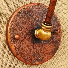 Aplique de pared plegable retráctil nostálgico retro creativo de medio óxido con brazo largo