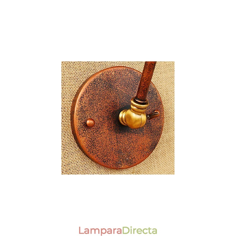Aplique de pared plegable retráctil nostálgico retro creativo de medio óxido con brazo largo