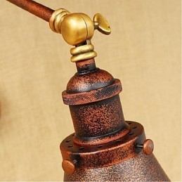Aplique de pared plegable retráctil nostálgico retro creativo de medio óxido con brazo largo