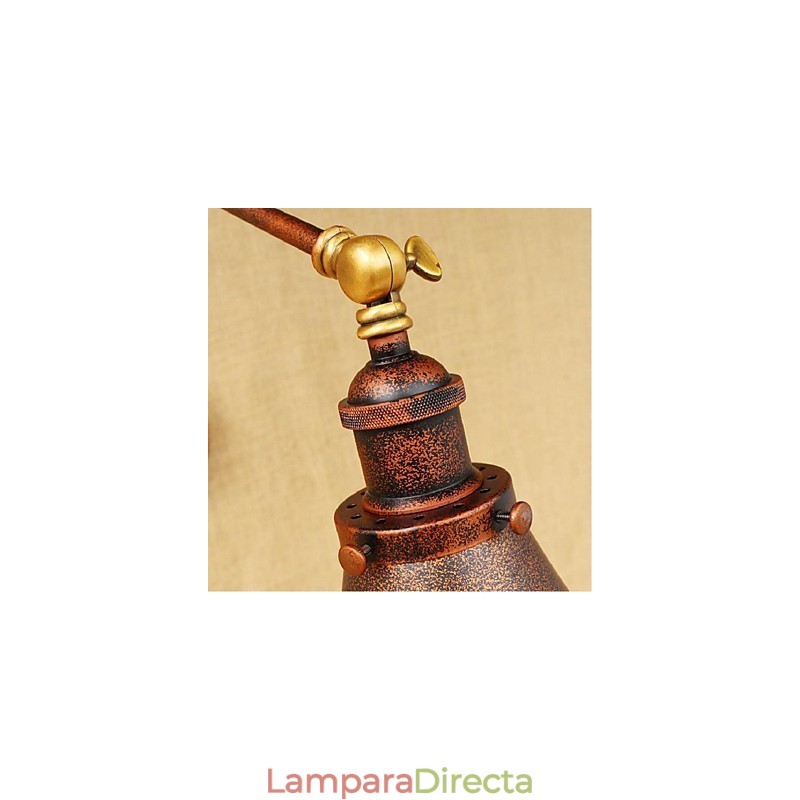 Aplique de pared plegable retráctil nostálgico retro creativo de medio óxido con brazo largo