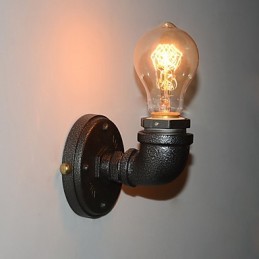 Lámpara de pared decorativa de tubo de hierro industrial retro simple
