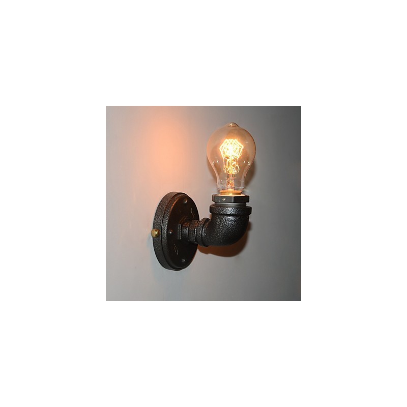 Lámpara de pared decorativa de tubo de hierro industrial retro simple