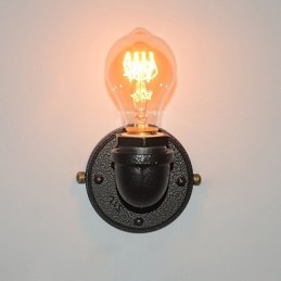 Lámpara de pared decorativa de tubo de hierro industrial retro simple