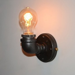 Lámpara de pared decorativa de tubo de hierro industrial retro simple