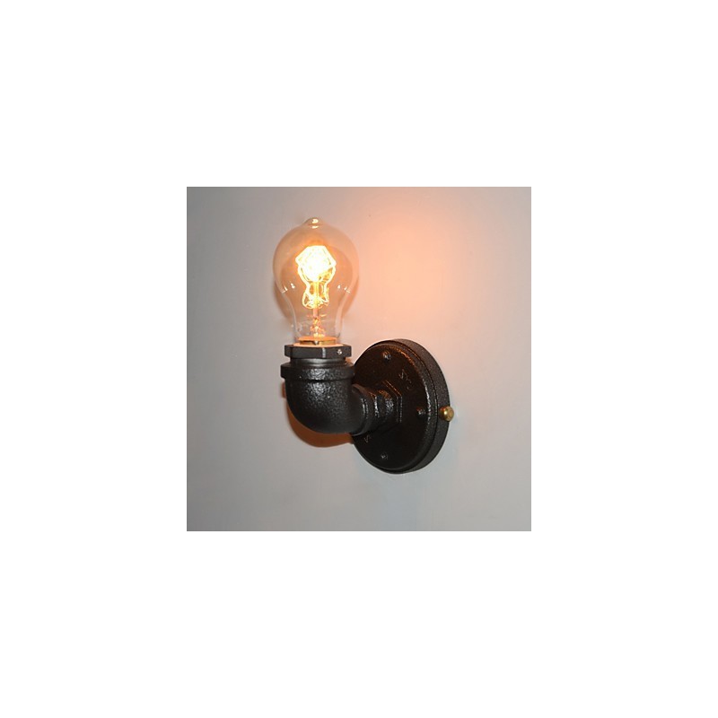 Lámpara de pared decorativa de tubo de hierro industrial retro simple