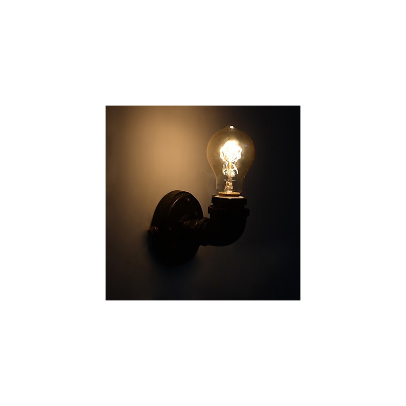 Lámpara de pared decorativa de tubo de hierro industrial retro simple