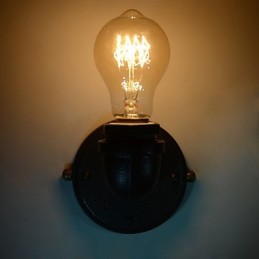 Lámpara de pared decorativa de tubo de hierro industrial retro simple