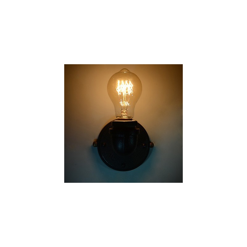 Lámpara de pared decorativa de tubo de hierro industrial retro simple