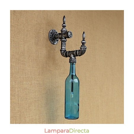 Lámpara de pared con interruptor para botella de agua, estilo retro nostálgico con personalidad para cafetería, bar, restaurante, pasillo Lámpara de pared con interruptor para botella de agua, estilo retro nostálgico con personalidad para cafetería, bar, restaurante, pasillo