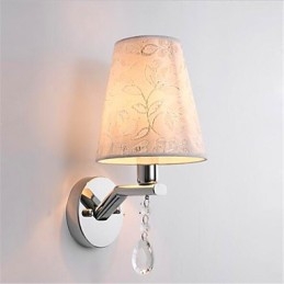 Apliques de pared con luz ambiental de cristal, modernos y contemporáneos, con acabado en plata